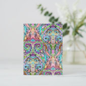 手とデジタル絵を描パターン10 ポストカード (スタンド正面)