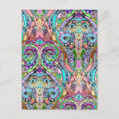 手とデジタル絵を描パターン10 ポストカード (正面)