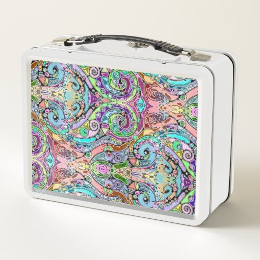 手とデジタル絵を描パターン10 メタルランチボックス (裏面)