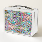 手とデジタル絵を描パターン10 メタルランチボックス (正面)