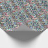 手とデジタル絵を描パターン10 ラッピングペーパー (角)