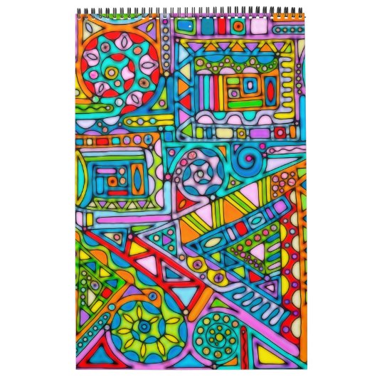 手とデジタル絵を描パターン53 カレンダー (カバー)