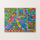 手とデジタル絵を描パターン53 ジグソーパズル (横)