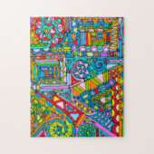 手とデジタル絵を描パターン53 ジグソーパズル (縦)