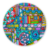 手とデジタル絵を描パターン53 セラミックノブ (正面)