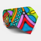 手とデジタル絵を描パターン53 ネクタイ (ロール)