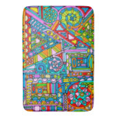 手とデジタル絵を描パターン53 バスマット (正面縦)