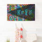 手とデジタル絵を描パターン53 横断幕 (インサイチュ)