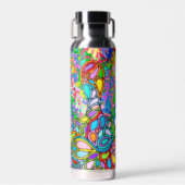 手とデジタル絵を描パターン54 ウォーターボトル (正面)