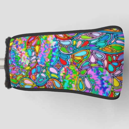 手とデジタル絵を描パターン54 ゴルフヘッドカバー (正面)