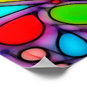 手とデジタル絵を描パターン54 ポスター (角)