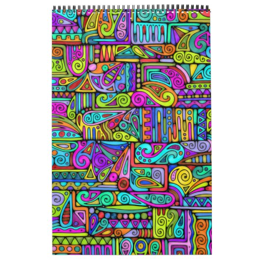 手とデジタル絵を描パターン5 カレンダー (カバー)