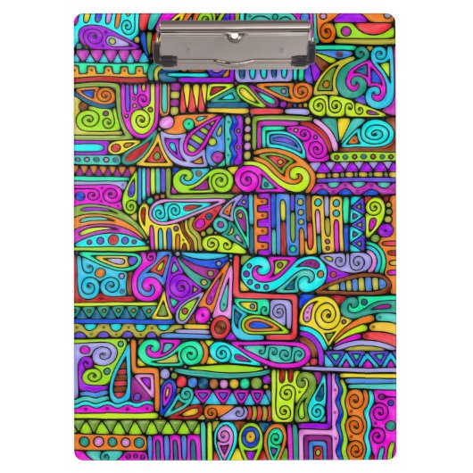 手とデジタル絵を描パターン5 クリップボード (正面)