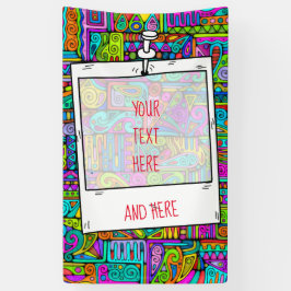 手とデジタル絵を描パターン5 横断幕