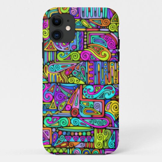 手とデジタル絵を描パターン5 Case-Mate iPhoneケース (裏面)