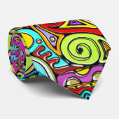 手とデジタル絵を描パターン6 ネクタイ (ロール)