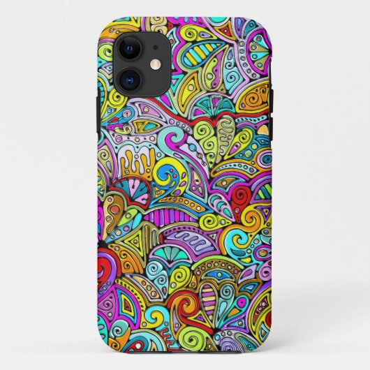 手とデジタル絵を描パターン6 Case-Mate iPhoneケース (裏面)