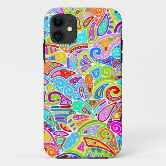 手とデジタル絵を描パターン7 Case-Mate iPhoneケース (裏面)