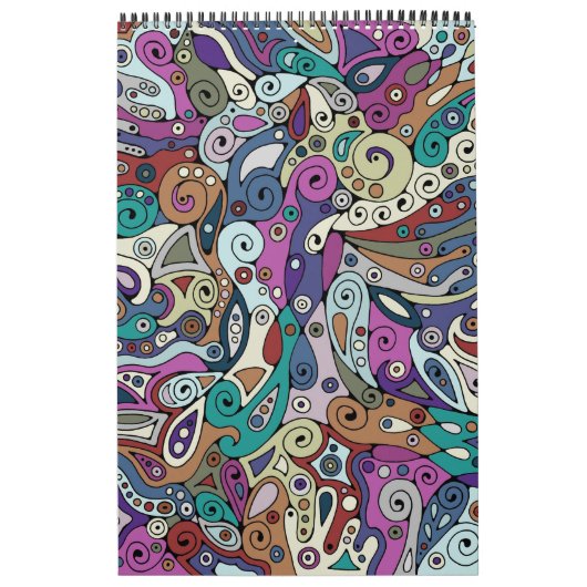 手とデジタル絵を描パターン8 カレンダー (カバー)