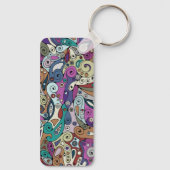 手とデジタル絵を描パターン8 キーホルダー (裏面)