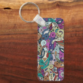 手とデジタル絵を描パターン8 キーホルダー (正面)