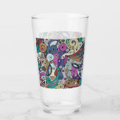 手とデジタル絵を描パターン8 タンブラーグラス (裏面)