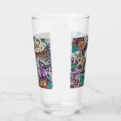 手とデジタル絵を描パターン8 タンブラーグラス (左)
