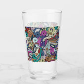 手とデジタル絵を描パターン8 タンブラーグラス (正面)