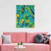 手とデジタル絵を描パターンArt 21 キャンバスプリント (インサイチュ (リビング))
