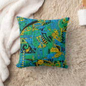 手とデジタル絵を描パターンArt 21 クッション (ブランケット)