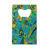 手とデジタル絵を描パターンArt 21 クレジットカード栓抜き (裏面)