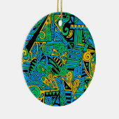 手とデジタル絵を描パターンArt 21 セラミックオーナメント (右)