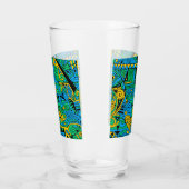 手とデジタル絵を描パターンArt 21 タンブラーグラス (左)
