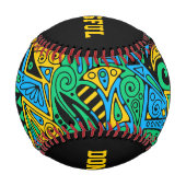 手とデジタル絵を描パターンArt 21 野球ボール (正面)