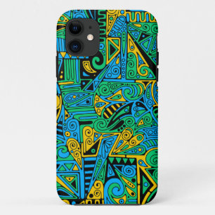 手とデジタル絵を描パターンArt 21 iPhone 11 ケース