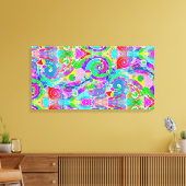 手とデジタル絵を描パターンArt 22 キャンバスプリント (インサイチュ (リビング))