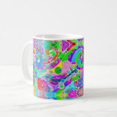 手とデジタル絵を描パターンArt 22 コーヒーマグカップ (正面左)