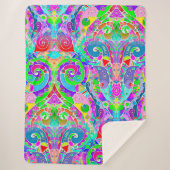 手とデジタル絵を描パターンArt 22 シェルパブランケット (正面)