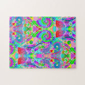 手とデジタル絵を描パターンArt 22 ジグソーパズル (横)