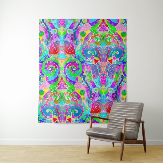 手とデジタル絵を描パターンArt 22 タペストリー (インサイチュ)