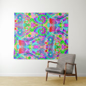 手とデジタル絵を描パターンArt 22 タペストリー (インサイチュ(横))