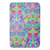 手とデジタル絵を描パターンArt 22 バスマット (正面縦)