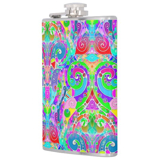 手とデジタル絵を描パターンArt 22 フラスク (左)