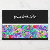 手とデジタル絵を描パターンArt 22 フードラベル (シングルラベル)