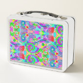 手とデジタル絵を描パターンArt 22 メタルランチボックス (裏面)