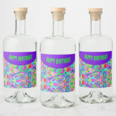 手とデジタル絵を描パターンArt 22 リキュールボトルラベル (ボトル)