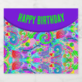 手とデジタル絵を描パターンArt 22 リキュールボトルラベル (シングルラベル)