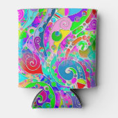 手とデジタル絵を描パターンArt 22 缶クーラー (正面)