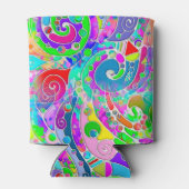 手とデジタル絵を描パターンArt 22 缶クーラー (裏面)