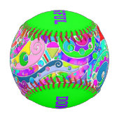 手とデジタル絵を描パターンArt 22 野球ボール (正面)